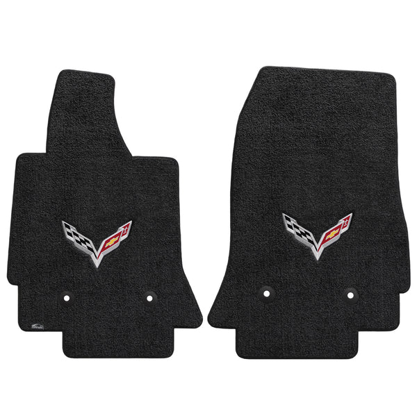 Lloyd Mat's Chevrolet CORVETTE 2014-2016 Front Floor Mats EBONY ULTIMAT C7 LOGO - 600118 - (2016 2015 2014)