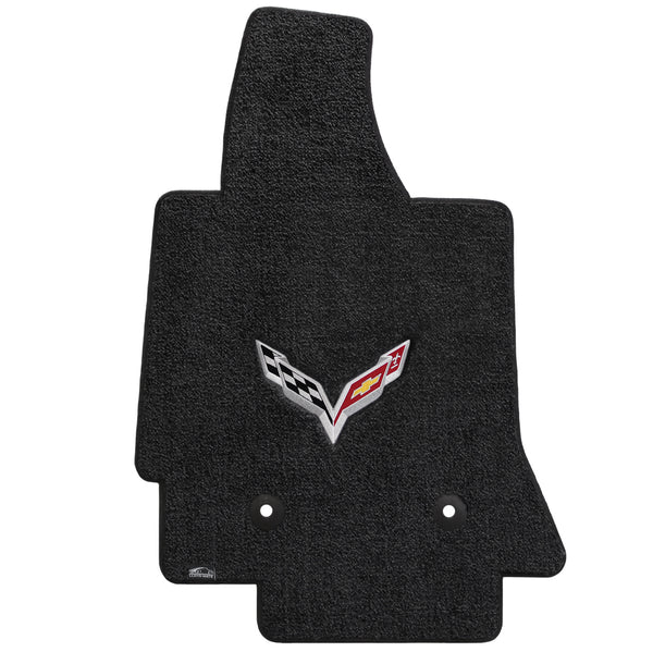 Lloyd Mat's Chevrolet CORVETTE 2014-2016 Front Floor Mats EBONY ULTIMAT C7 LOGO - 600118 - (2016 2015 2014)