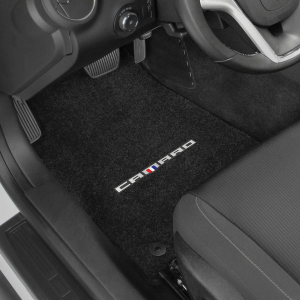 Lloyd Mat's CHEVROLET CAMARO 2016-2017 Front and Rear Floor Mats EBONY ULTIMAT CAMARO WORD LOGO - 600154 - (2017 2016)