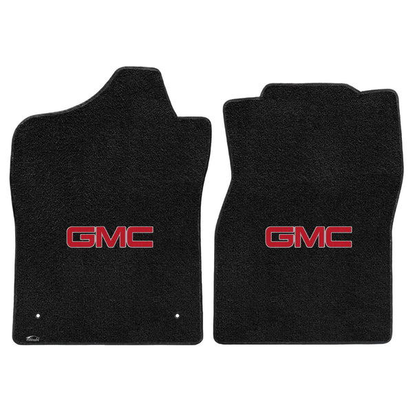 Lloyd Mat's GMC SIERRA 2007-2013 Front Floor Mats STANDARD CAB (NEW BODY) EBONY ULTIMAT RED GMC LOGO - 600170 - (2013 2012 2011 2010 2009 2008 2007)