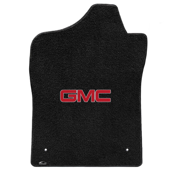 Lloyd Mat's GMC SIERRA 2007-2013 Front Floor Mats STANDARD CAB (NEW BODY) EBONY ULTIMAT RED GMC LOGO - 600170 - (2013 2012 2011 2010 2009 2008 2007)