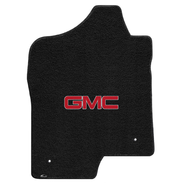 Lloyd Mat's GMC SIERRA 2007-2013 Front Floor Mats EXTENDED or CREW CAB EBONY ULTIMAT RED GMC LOGO - 600171 - (2013 2012 2011 2010 2009 2008 2007)