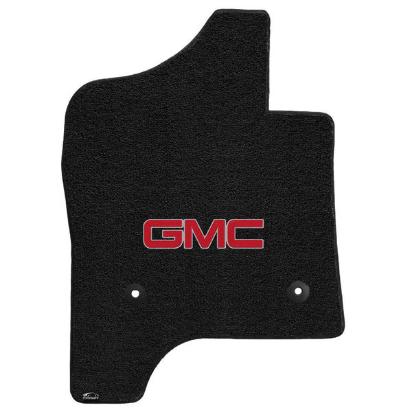 Lloyd Mat's GMC SIERRA 1500 2014-2017 Front Floor Mats STANDARD CAB EBONY ULTIMAT RED GMC LOGO - 600172 - (2017 2016 2015 2014)