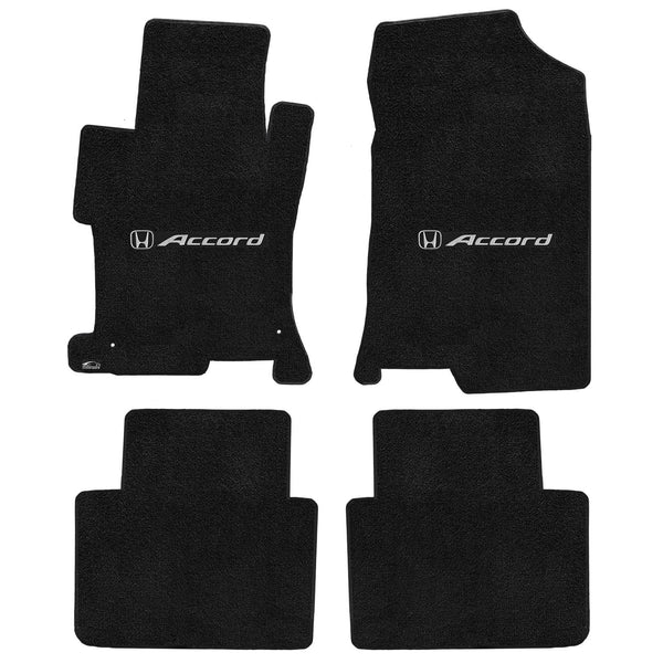 Lloyd Mat's HONDA ACCORD SEDAN 2008-2012 Front and Rear Floor Mats EBONY ULTIMAT ACCORD with H LOGO - 600193 - (2012 2011 2010 2009 2008)