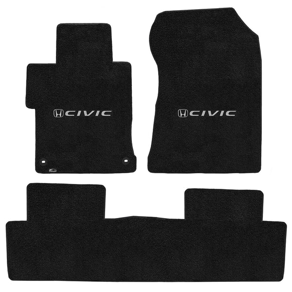 Lloyd Mat's HONDA CIVIC SEDAN 2014-2015 Front and Rear Floor Mats (Hybrid/Si OK) ULTIMAT CIVIC with H LOGO - 600197 - (2015 2014)