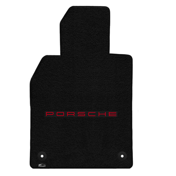 Lloyd Mat's PORSCHE 911 (991) TARGA 2014-2017 Front Floor Mats BLACK ULTIMAT PORSCHE LOGO - 600220 - (2017 2016 2015 2014)