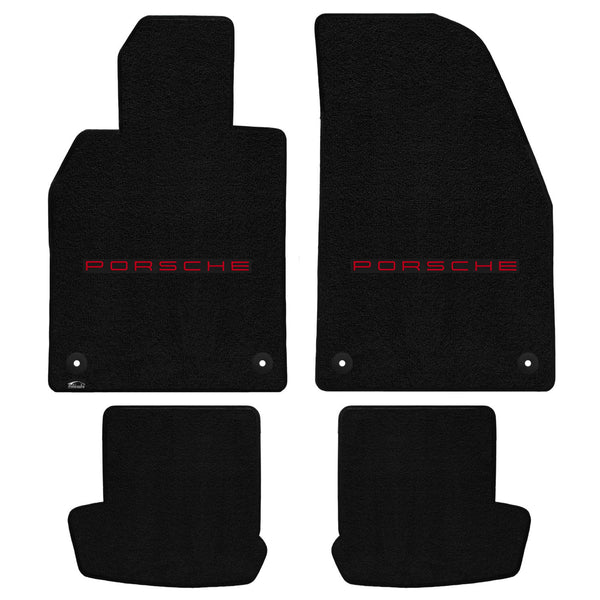 Lloyd Mat's PORSCHE 911 (991) TARGA 2014-2017 Front and Rear Floor Mats BLACK ULTIMAT PORSCHE LOGO - 600221 - (2017 2016 2015 2014)