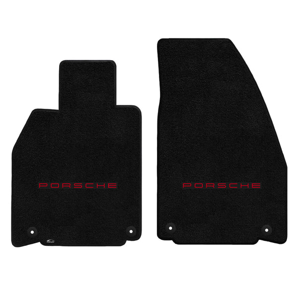 Lloyd Mat's PORSCHE 911 (991) CABRIOLET 2012-2017 Front Floor Mats BLACK ULTIMAT PORSCHE LOGO - 600224 - (2017 2016 2015 2014 2013 2012)