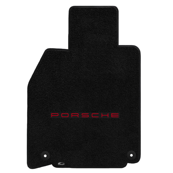 Lloyd Mat's PORSCHE 911 (991) CABRIOLET 2012-2017 Front Floor Mats BLACK ULTIMAT PORSCHE LOGO - 600224 - (2017 2016 2015 2014 2013 2012)