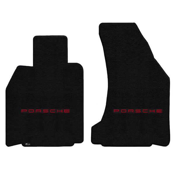 Lloyd Mat's PORSCHE 911 (997) CABRIOLET 2005-2012 With Bose Front Floor Mats BLACK ULTIMAT PORSCHE LOGO - 600226 - (2012 2011 2010 2009 2008 2007 2006 2005)