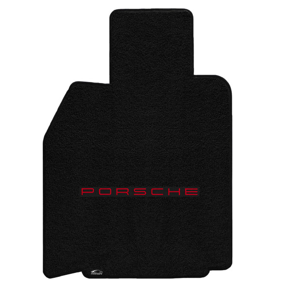 Lloyd Mat's PORSCHE 911 (997) CABRIOLET 2005-2012 With Bose Front Floor Mats BLACK ULTIMAT PORSCHE LOGO - 600226 - (2012 2011 2010 2009 2008 2007 2006 2005)