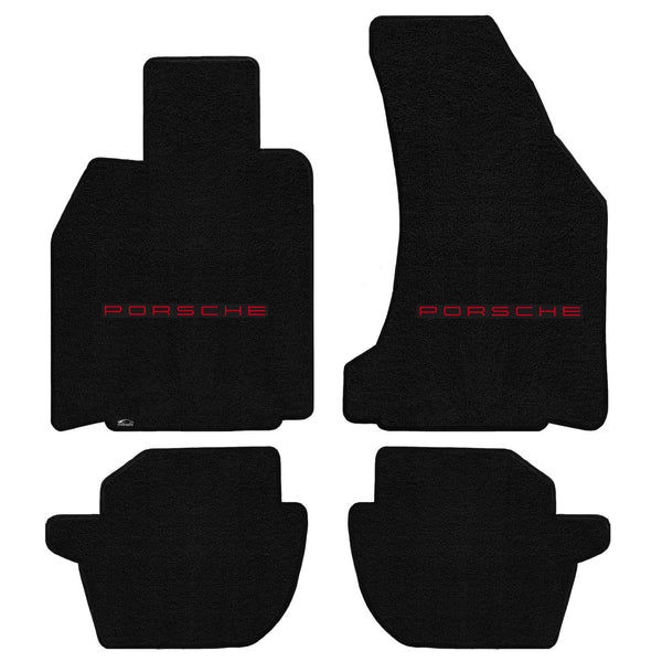 Lloyd Mat's PORSCHE 911 (997) CABRIOLET 2005-2012 With Bose Front and Rear Floor Mats BLACK ULTIMAT PORSCHE LOGO - 600228 - (2012 2011 2010 2009 2008 2007 2006 2005)