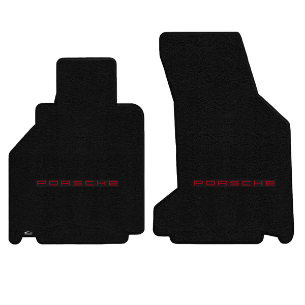 Lloyd Mat's PORSCHE 911 (996) CABRIOLET 2002-2005 With Bose Front Floor Mats BLACK ULTIMAT PORSCHE LOGO - 600232 - (2005 2004 2003 2002)