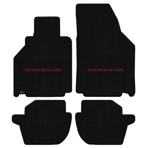 Lloyd Mat's PORSCHE 911 (996) CARRERA 2001-2005 Front and Rear Floor Mats BLACK ULTIMAT PORSCHE LOGO - 600237 - (2005 2004 2003 2002 2001)