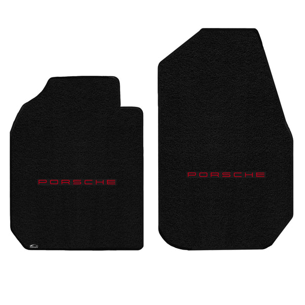 Lloyd Mat's PORSCHE 911 COUPE 1974-1983 Front Floor Mats BLACK ULTIMAT PORSCHE LOGO - 600254 - (1983 1982 1981 1980 1979 1978 1977 1976 1975 1974)