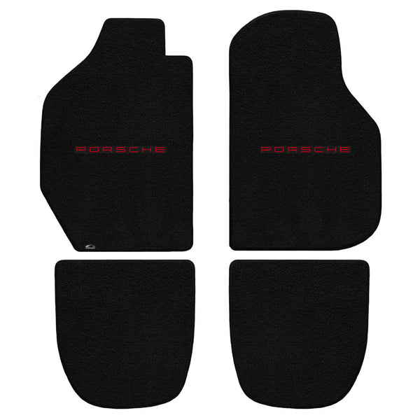 Lloyd Mat's PORSCHE 911 TARGA 1974-1983 Front and Rear Floor Mats BLACK ULTIMAT PORSCHE LOGO - 600257 - (1983 1982 1981 1980 1979 1978 1977 1976 1975 1974)