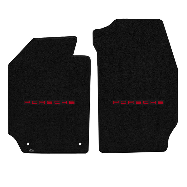 Lloyd Mat's PORSCHE 911 & 912 COUPE 1969-1973 Front Floor Mats BLACK ULTIMAT PORSCHE LOGO - 600258 - (1973 1972 1971 1970 1969)