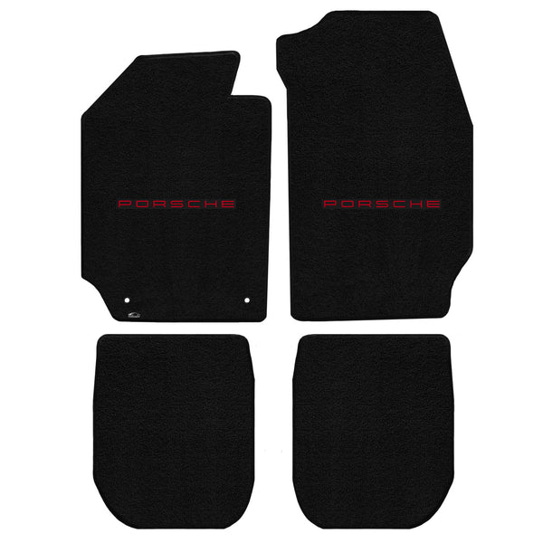 Lloyd Mat's PORSCHE 911 & 912 COUPE 1969-1973 Front and Rear Floor Mats BLACK ULTIMAT PORSCHE LOGO - 600259 - (1973 1972 1971 1970 1969)