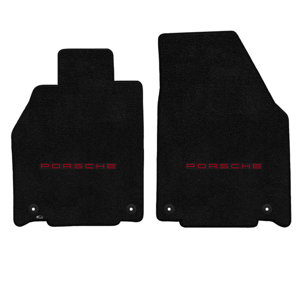 Lloyd Mat's PORSCHE BOXSTER (981) 2013-2016 Front Floor Mats BLACK ULTIMAT PORSCHE LOGO - 600263 - (2016 2015 2014 2013)