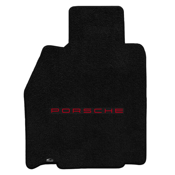 Lloyd Mat's PORSCHE BOXSTER (987) 2005-2012 Front Floor Mats BLACK ULTIMAT PORSCHE LOGO - 600264 - (2012 2011 2010 2009 2008 2007 2006 2005)