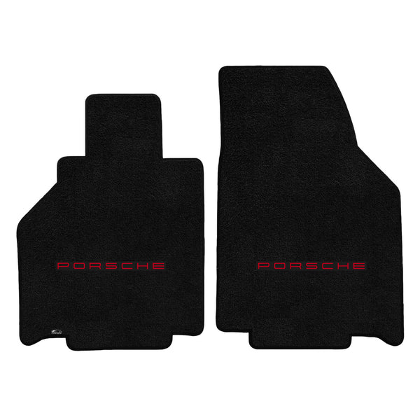 Lloyd Mat's PORSCHE BOXSTER S (986) 2000-2004 Front Floor Mats BLACK ULTIMAT PORSCHE LOGO - 600265 - (2004 2003 2002 2001 2000)