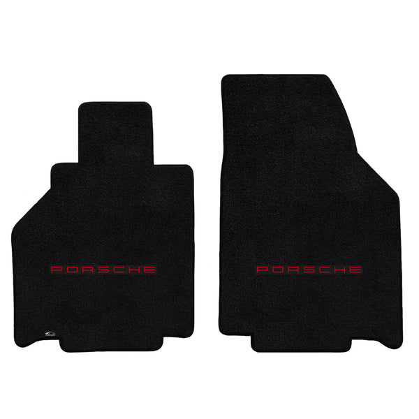 Lloyd Mat's PORSCHE BOXSTER (986)1997-2004 Front Floor Mats BLACK ULTIMAT PORSCHE LOGO - 600266 - (2004 2003 2002 2001 2000 1999 1998 1997)