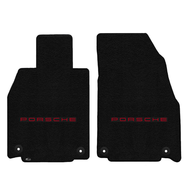 Lloyd Mat's PORSCHE CAYMAN (718) 2017-2017 Front Floor Mats BLACK ULTIMAT PORSCHE LOGO - 600267 - (2017)