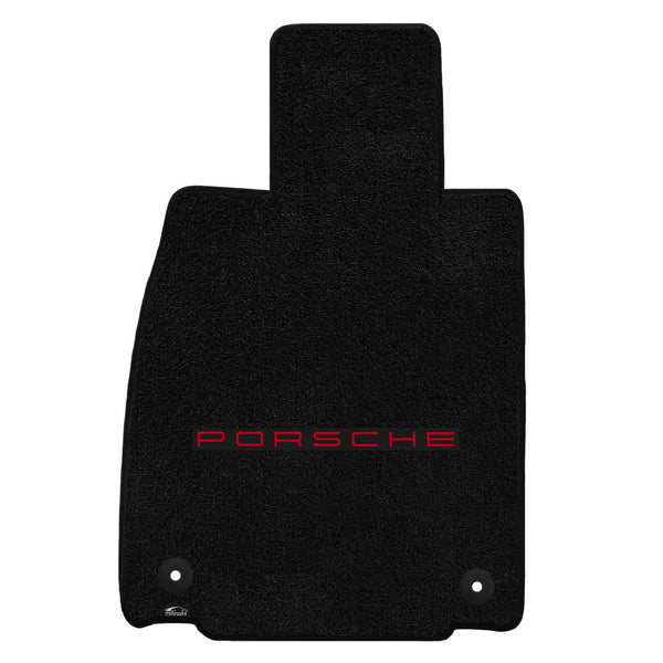 Lloyd Mat's PORSCHE CAYMAN (981C) 2014-2016 Front Floor Mats BLACK ULTIMAT PORSCHE LOGO - 600268 - (2016 2015 2014)