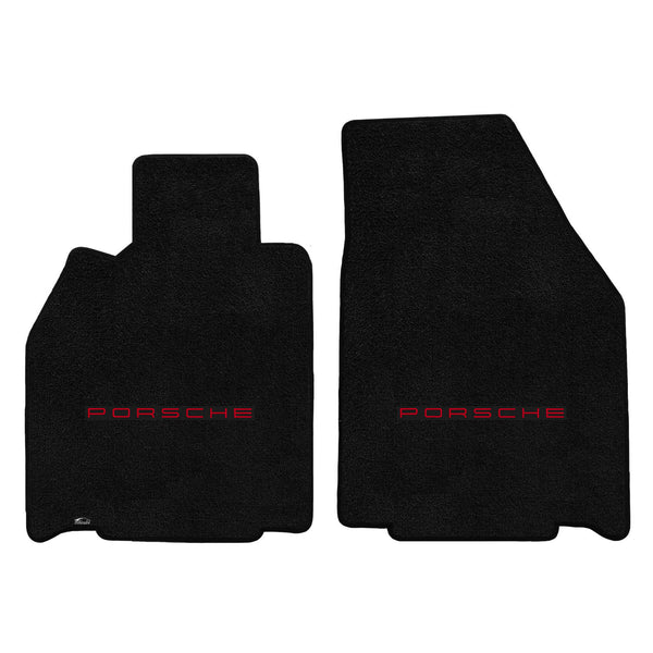 Lloyd Mat's PORSCHE CAYMAN (987C) 2006-2012 Front Floor Mats BLACK ULTIMAT PORSCHE LOGO - 600270 - (2012 2011 2010 2009 2008 2007 2006)