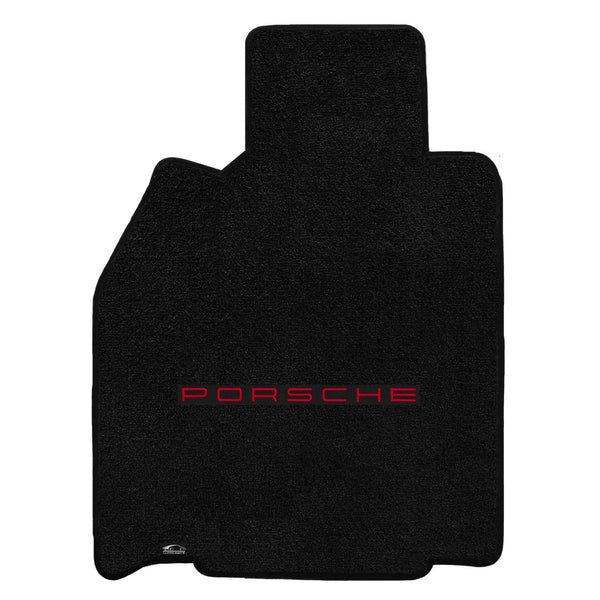 Lloyd Mat's PORSCHE CAYMAN (987C) 2006-2012 Front Floor Mats BLACK ULTIMAT PORSCHE LOGO - 600270 - (2012 2011 2010 2009 2008 2007 2006)