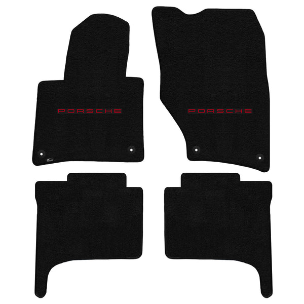 Lloyd Mat's PORSCHE CAYENNE 2016-2017 Front and Rear Floor Mats BLACK ULTIMAT PORSCHE LOGO - 600272 - (2017 2016)