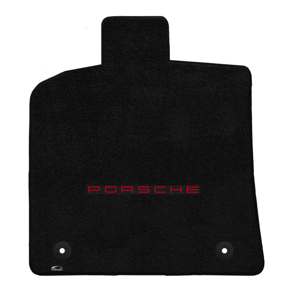 Lloyd Mat's PORSCHE MACAN 2015-2017 Front Floor Mats BLACK ULTIMAT PORSCHE LOGO - 600277 - (2017 2016 2015)