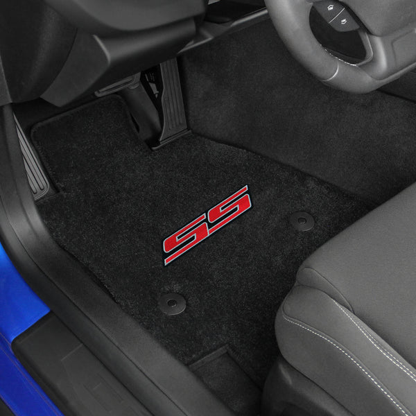 Lloyd Mat's CHEVROLET CAMARO 2016-2017 Front Floor Mats EBONY ULTIMAT SS RED LOGO - 600285 - (2017 2016)