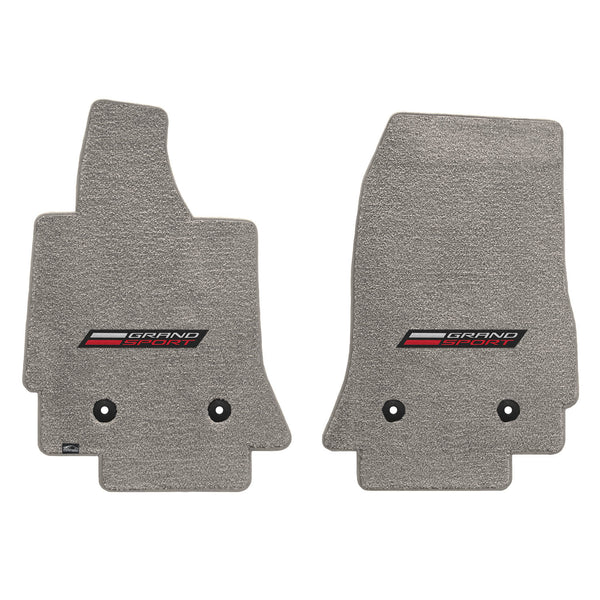 Lloyd Mat's CHEVROLET CORVETTE C7 2014-2017 Front Floor Mats GREY ULTIMAT GRAND SPORT LOGO - 600301 - (2017 2016 2015 2014)