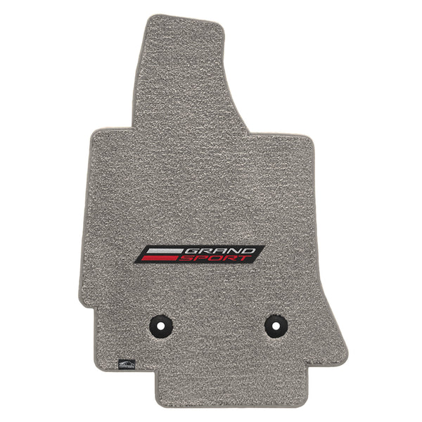 Lloyd Mat's CHEVROLET CORVETTE C7 2014-2017 Front Floor Mats GREY ULTIMAT GRAND SPORT LOGO - 600301 - (2017 2016 2015 2014)