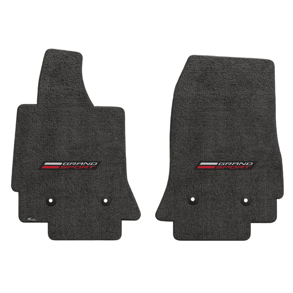 Lloyd Mat's CHEVROLET CORVETTE C7 2014-2017 Front Floor Mats DARK GREY ULTIMAT ULTIMAT GRAND SPORT LOGO - 600302 - (2017 2016 2015 2014)