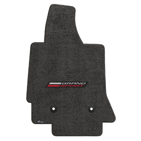 Lloyd Mat's CHEVROLET CORVETTE C7 2014-2017 Front Floor Mats DARK GREY ULTIMAT ULTIMAT GRAND SPORT LOGO - 600302 - (2017 2016 2015 2014)