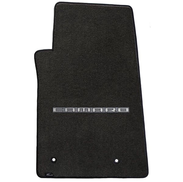 Lloyd Mat's Chevrolet CAMARO 2010-2016 Front Floor Mats EBONY VELOURTEX CAMARO LOGO - 620001 - (2016 2015 2014 2013 2012 2011 2010)