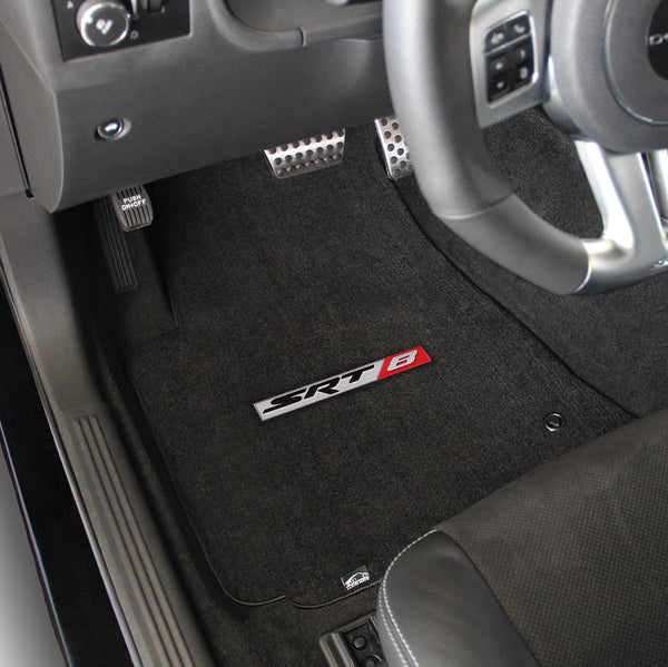 Lloyd Mat's Dodge CHALLENGER 2008-2010 Front and Rear Floor Mats EBONY VELOURTEX SRT8 LOGO - 620026 - (2010 2009 2008)