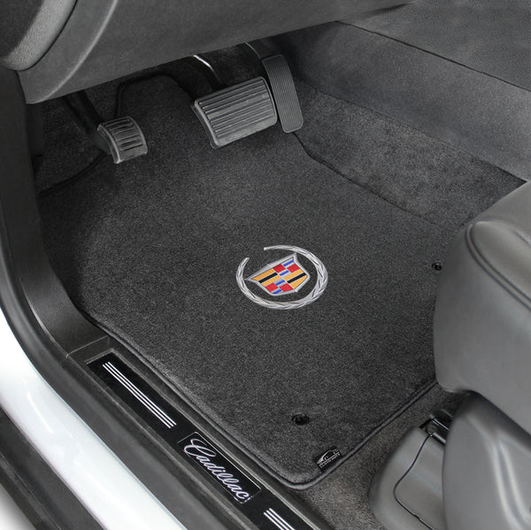 Lloyd Mat's Cadillac CTS & CTS-V 2003-2007 Front Floor Mats EBONY VELOURTEX CADILLAC LOGO - 620068 - (2007 2006 2005 2004 2003)