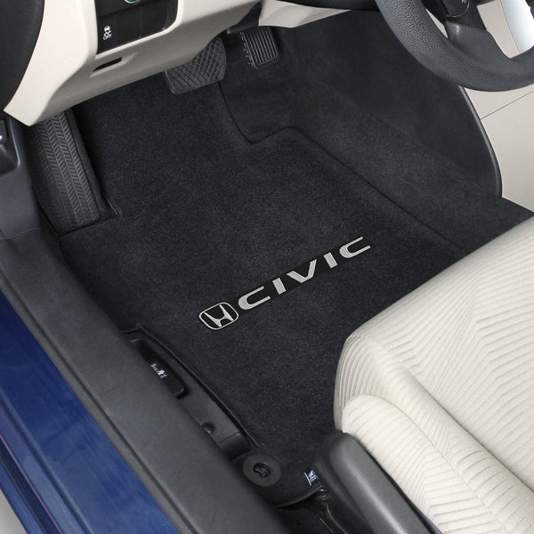 Lloyd Mat's HONDA CIVIC SEDAN 2013-2013 Front and Rear Floor Mats (Hybrid/Si OK) VELOURTEX CIVIC with H LOGO - 620165 - (2013)