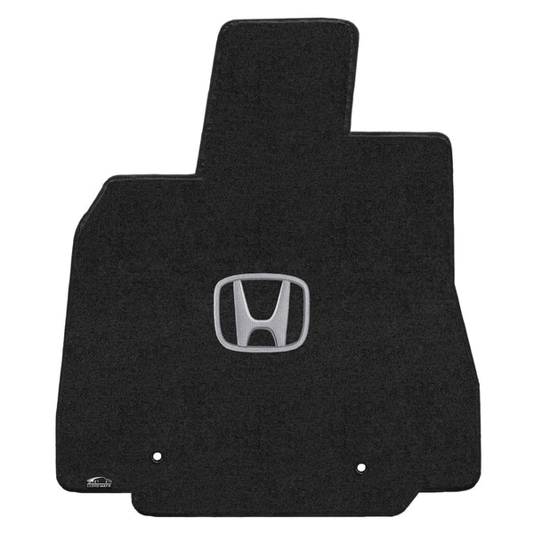 Lloyd Mat's HONDA PILOT 2005-2008 Front Floor Mats EBONY VELOURTEX with H SILVER LOGO - 620173 - (2008 2007 2006 2005)