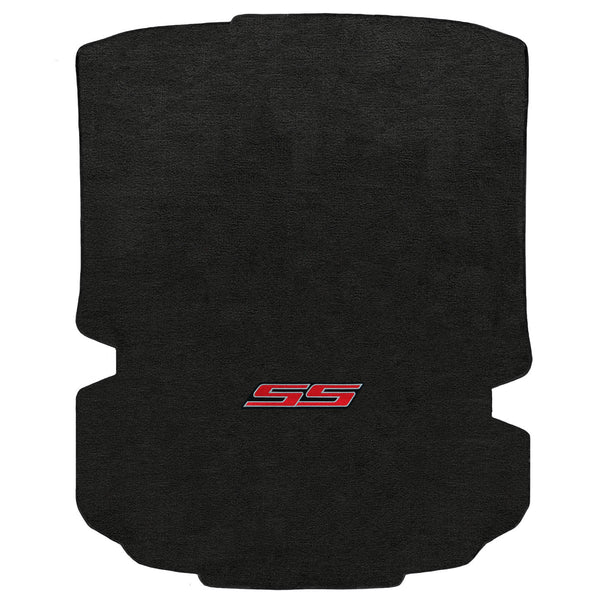 Lloyd Mat's CHEVROLET CAMARO 2016-2017 COUPE Trunk Floor Mats EBONY VELOURTEX SS RED LOGO - 620192 - (2017 2016)