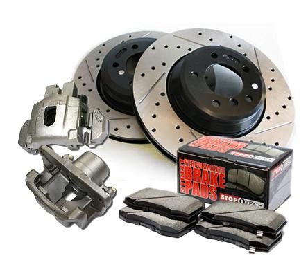 Team Integra Brake Upgrade Kit for Acura 1994-2001 with Stoptech Slotted & Drilled Rotors and Brake Pads - Front - (2001 2000 1999 1998 1997 1996 1995 1994)