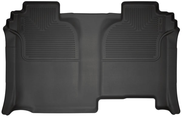 Husky Liners WeatherBeater 2nd Seat Rear Floor Liner Mats (Full Coverage) for 2019-2020 Chevrolet Silverado 1500 Crew Cab Pickup - 14221 [2020 2019]