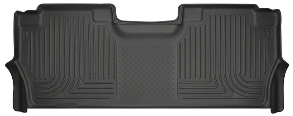 Husky Liners WeatherBeater 2nd Seat Rear Floor Liner Mats for 2017-2019 Ford F-250 Super Duty Crew Cab Pickup - 14401 [2019 2018 2017]