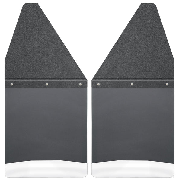 Husky Liners Mud Flaps Kick Back 12" Wide - Black Top and Stainless Steel Weight for 2007-2007 Chevrolet Silverado 2500 HD Classic - 17100 [2007]