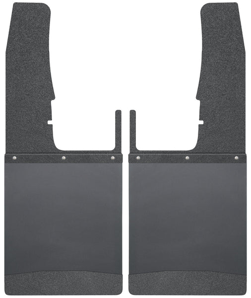 Husky Liners Mud Flaps Kick Back Front 12" Wide - Black Top and Black Weight for 2009-2010 Dodge Ram 1500 - 17103 [2010 2009]