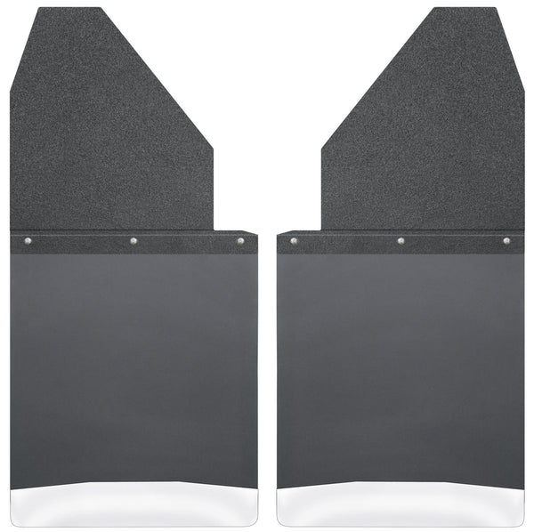 Husky Liners Mud Flaps Kick Back 14" Wide - Black Top and Stainless Steel Weight for 2019-2020 Ram 2500 - 17111 [2020 2019]
