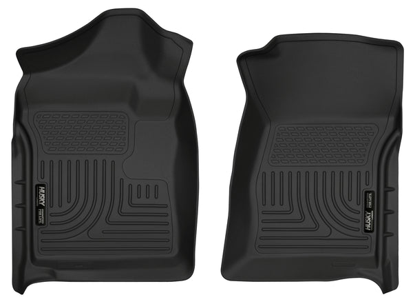 Husky Liners WeatherBeater Front Floor Liners Mat for 2007-2014 Chevrolet Silverado 3500 HD Standard Cab Pickup - 18221 [2014 2013 2012 2011 2010 2009 2008 2007]